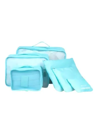 6-Piece Travel Storage Bag Set Blue 