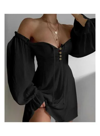 Dress - Black - Midi 