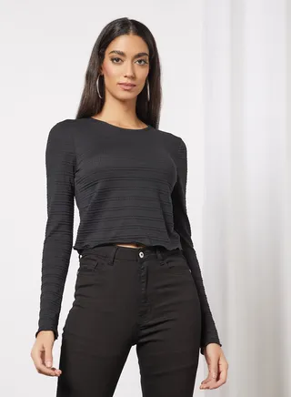 Long Sleeve Crop Top 