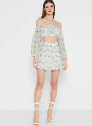 Bardot Printed Top 