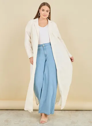 Regular Fit Tailored Maxi Length Kimono 