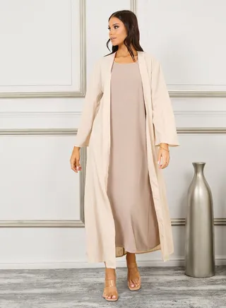 Maxi Length Textured Kimono 
