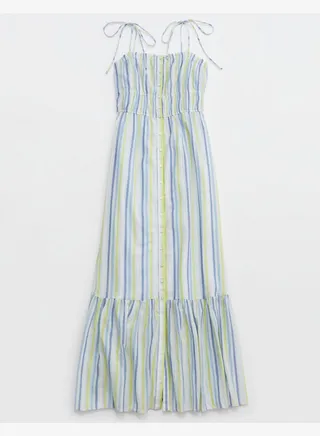 Aerie Button Front Maxi Dress 