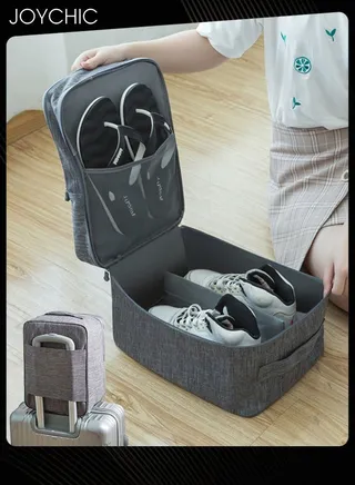 Shoe Bags for Travel Holds 3 Pair of Shoes Storage Organizer Travel Bag for Packing Travel Essentials for Flying Carry on Luggage Travel Accessories Grey 