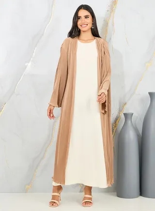 Oversized Plisse Midi Length Kimono 