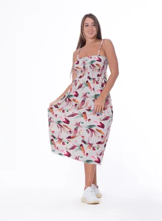 Mid-length patterned dress 