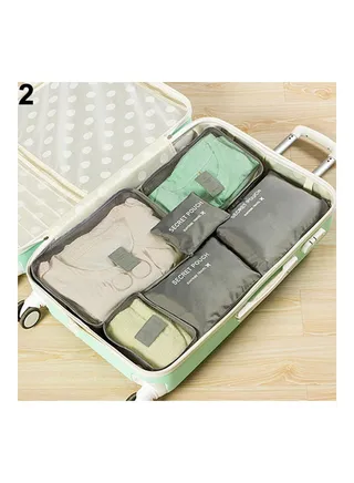 6-Piece Large Capacity Travel Storage Bags Set Grey 