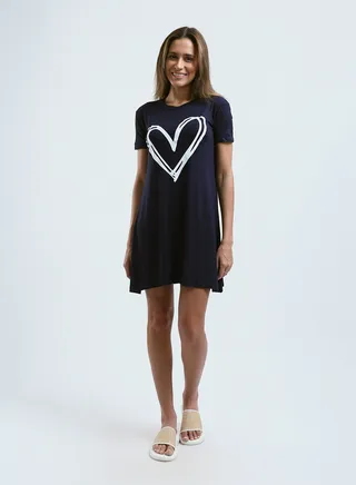 Sleepshirt Cotton Short Sleeves Printed 