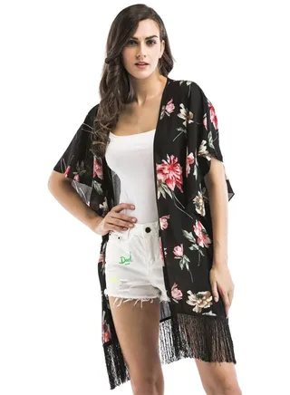 Floral Kimono Black 
