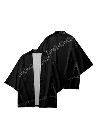 Summer Feather Weaving Ethnic Style Kimono 3D Digital Printing Casual Sports Cloak 