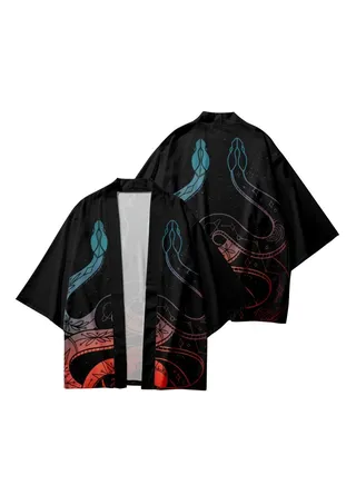 Summer Feather Weaving Ethnic Style Kimono 3D Digital Printing Casual Sports Cloak 