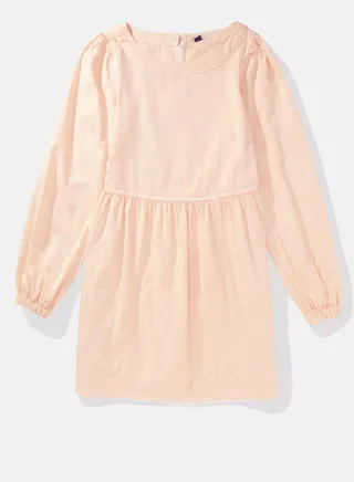 AE Long-Sleeve Denim Mini Dress 