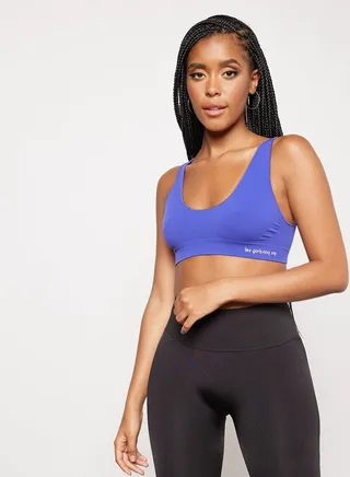 Logo Crop Top Blue 