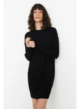 Sweater Dress - Black - Standard 