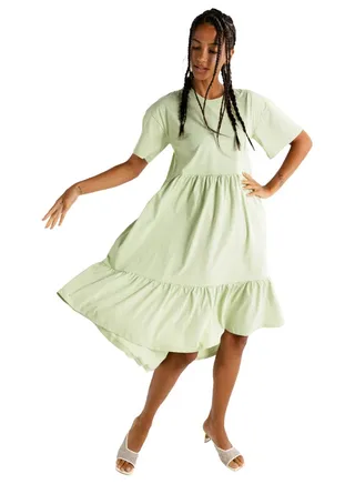 DRESS TIERED MIDI 