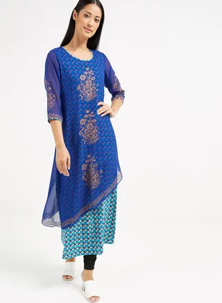 Electric Fusion Kurti Electric Blue 