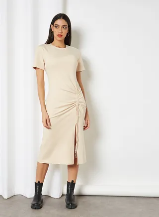 Balneare Midi Dress Beige 