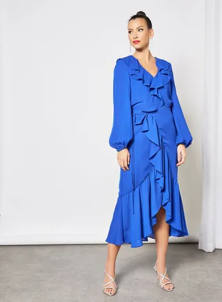 Sophya Midi Dress Blue 