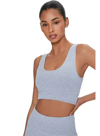 Seamless Ribbed Sports Bra 