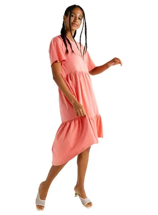DRESS TIERED MIDI 