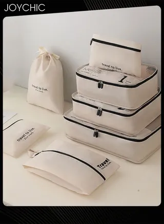 7-piece Large Capacity Travel Clothes Packing Organizers Dust-proof Toiletries and Cosmetics Storage Bag for Women 
