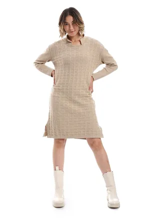 WomenCasual Wool Short Dress 