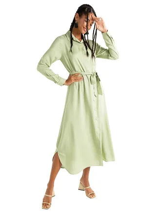 PRINTED SHIRT DRESS 