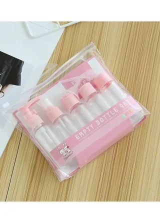 Pack Of 7 Portable Travel Size Empty Bottle Set 