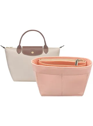Skycare Purse Organizer Insert for Longchamp Le Pliage Large Tote - Premium Felt Organizer for Perfectly Organized Essentials PINK 