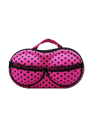 Polka Dotted Bra Organizer Pink/Black 