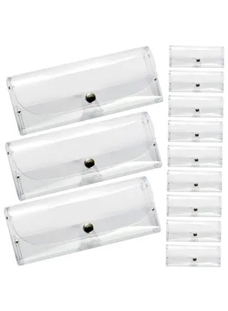 Transparent Glasses Case Travel Glasses Case Sunglasses Case for Men Hard Case Glasses Hard Case Hard Sunglasses Case Eyeglass Case Man Plastic Box Universal, 7pcs Transparent Glasses Case 