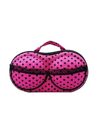 Polka Dotted Bra Organizer Pink/Black 