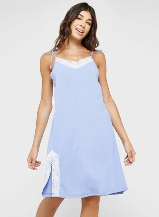 Lace Trim Night Dress