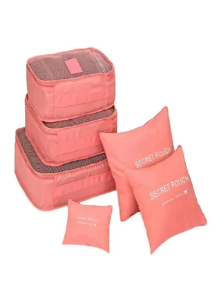 6-Piece Storage Organizer Set Pink 