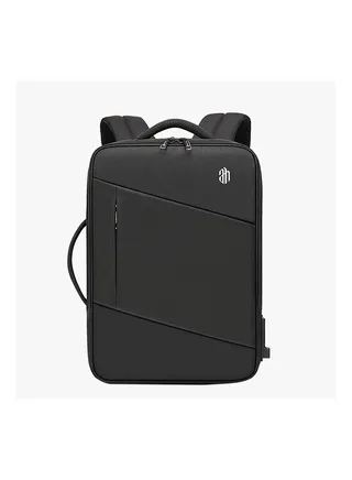 Business Travel Backpack Laptop Bag With USB Port Black 