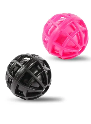 Purse Cleaning Ball, 2pcs Purse Ball Cleaner Keep your Bags Clean, Reusable Mini Cleaning Balls Sticky Inside Ball Picks up Dust, Dirt and Crumbs in Purse Cosmetic Bag Backpack Handbag(Black And Pink) 