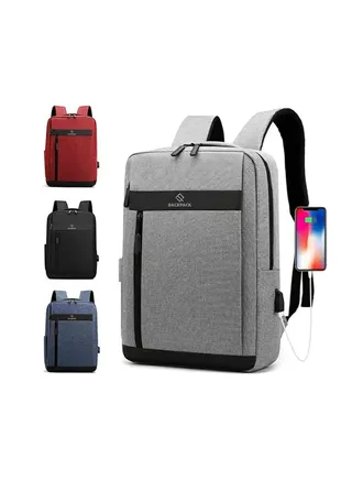 Modern Laptop Travel Bag, Professional Large School Backpack Waterproof with USB Charging Port for Men and Women 