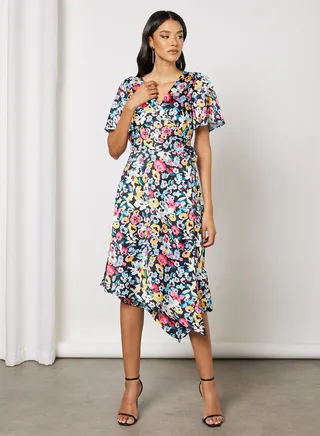 Floral Wrap Dress Multicolour 