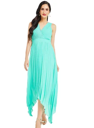 Tatum Asymmetric Hem Dress Mint Green 