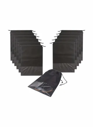 Non-Woven Fabric Dustproof Shoe Bags with Drawstring for Travel 