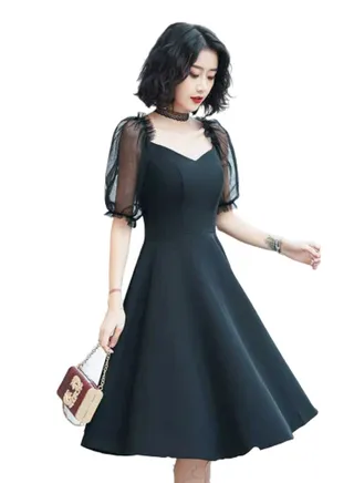 Graduation Prom Elegant Dress Black 