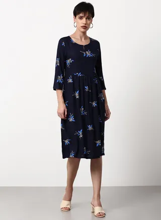 Regular Fit Casual Dress Navy 