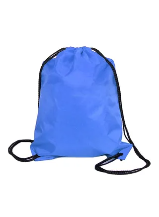 Nylon Drawstring Outdoor Backpack Blue/Black 