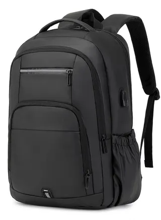 Rl-2202 Unisex Anti-theft Waterproof Business 15.6-inch Laptop Backpack Bag - Black 