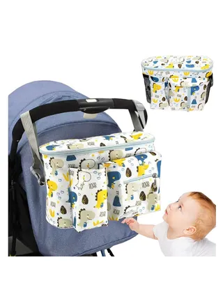 SYOSI, Stroller Organizer Bag, Stroller Hanging Bag Portable Baby Basket, Multifunctional Storage Bag 