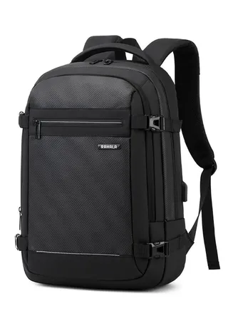 EF92M 15.6-inch Casual Laptop Fashion Business Outdoor Large Capacity Backpack Bag - Black 