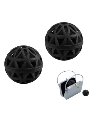 Purse Cleaning Ball, 2Pcs Bag Cleaner Ball for Purses Keep Your Bags Clean, Sticky Ball Inside Picks Up Dust, Dirt,Crumbs in Purse, Bag, Or Backpacks, Handbag(Black) 