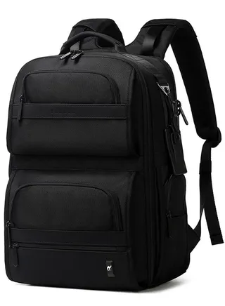 BNG-125 Oxford Waterproof 15.6-Inch Laptop Travel Large Capacity Backpack Bag - Black 