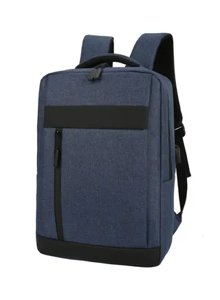 Jy-501 Unisex Nylon Student Business Shoulder Waterproof 15.6-Inch Laptop Backpack, Blue 