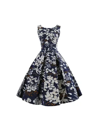 Printed Elegant Midi Dress Multicolour 